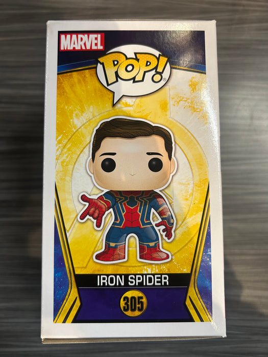 Funko POP! Marvel: Avengers Infinity War - Iron Spider(Signed/Tom Holland/Becket)(BoxLunch)(Damaged Box) #305