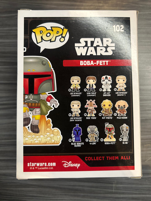 Funko POP! Star Wars: Boba Fett (Smugglers Bounty)(Signed/Temuera Morrison/JSA)(Damaged Box) #102