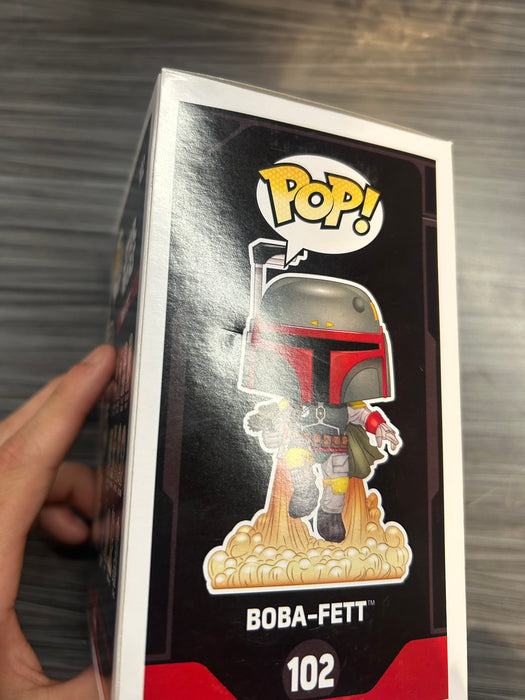 Funko POP! Star Wars: Boba Fett (Smugglers Bounty)(Signed/Temuera Morrison/JSA)(Damaged Box) #102