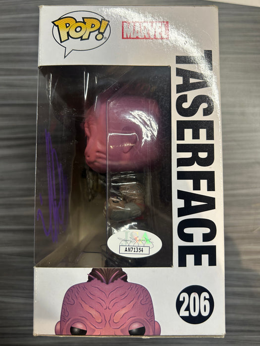 Funko POP! Marvel: Guardians of The Galaxy Vol.2 - Taserface (Signed/Chris Sullivan/JSA)(Damaged Box*) #206