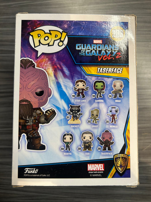 Funko POP! Marvel: Guardians of The Galaxy Vol.2 - Taserface (Signed/Chris Sullivan/JSA)(Damaged Box*) #206