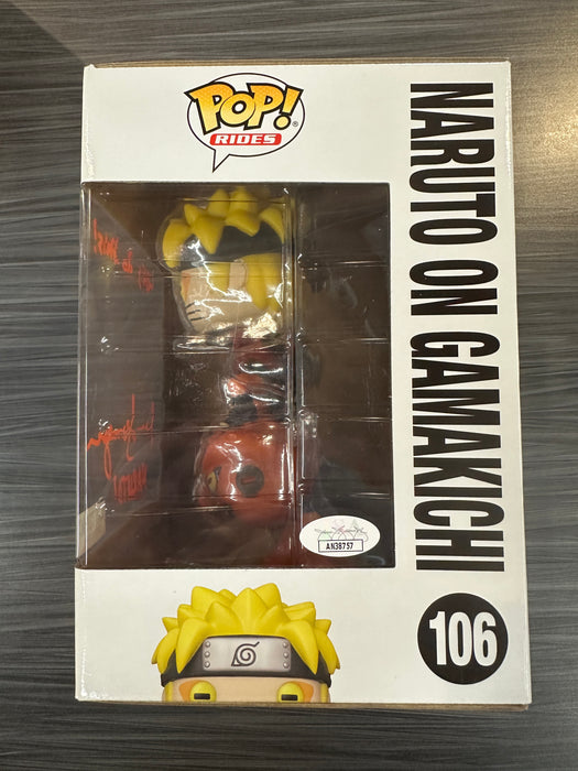 Funko POP! Rides: Naruto Shippuden - Naruto on Gamakichi [6 Inch](Hot Topic)(Signature/Maile Flanagan/JSA) #106