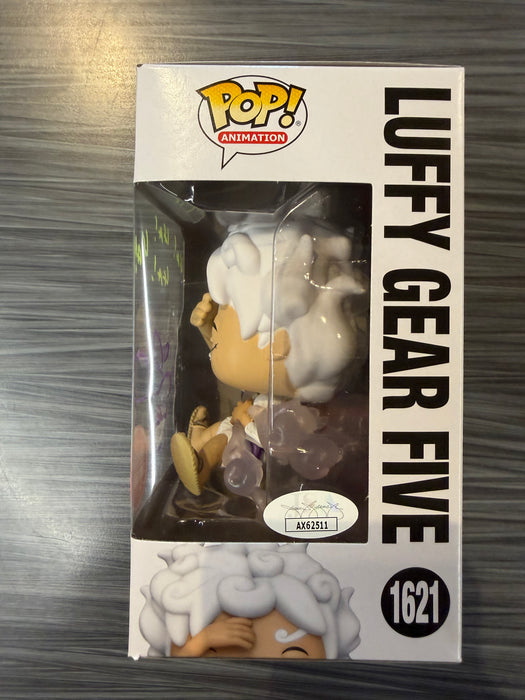 Funko POP! Animation: One Piece - Luffy Gear Five (GameStop)(Signed/Colleen Clickenbeard/JSA)(Damaged Box) #1621