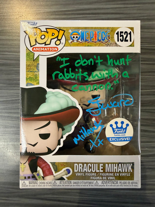Funko POP! Animation: One Piece - Dracule Mihawk (Funko)(Signed/Steven John Ward/JSA)(Damaged Box) #1521