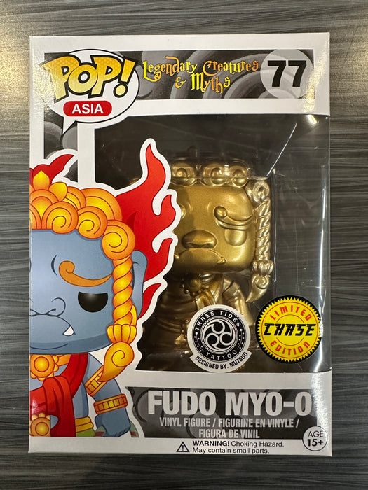 Funko POP! Asia: Legendary Creatures and Myths - Fudo Myo-O [Gold] (Three Tides Tattoo)(CHASE)(Damaged Box)[B] #77