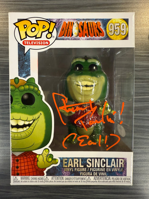 Funko POP! Television: Dinosaurs - Earl Sinclair (Signed/Stuart Pankin/PSA)(Damaged Box) #959