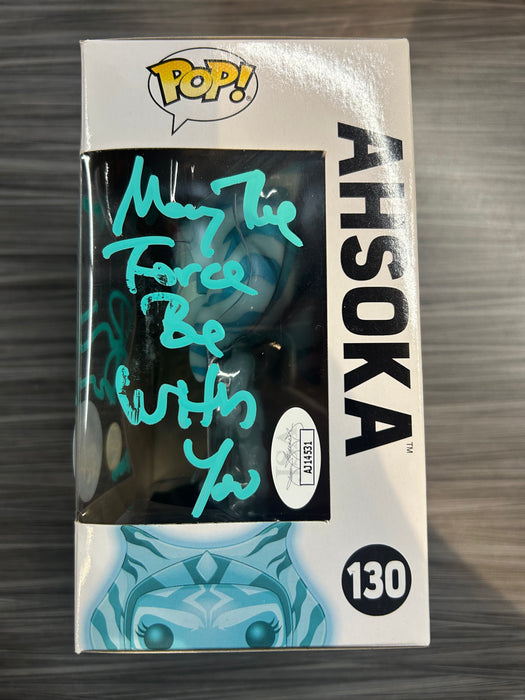 Funko POP! Star Wars Rebels: Ahsoka (GiTD)(LA Comic Con)(Signed/Rosario Dawson/JSA) #130
