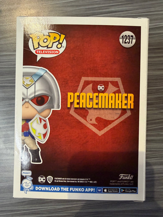 Funko POP! Television: Peacemaker [With Shield](2022 Wondrous Convention)(Signed/ John Cena/ JSA)(7BAP 105Pcs)(Damaged Box) #1237