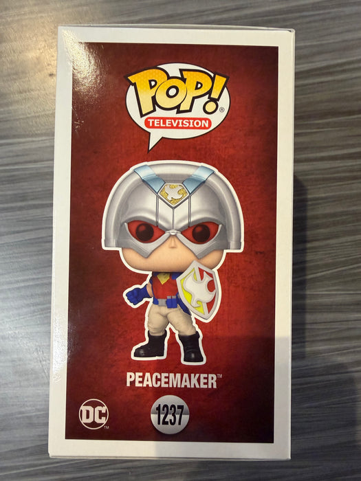 Funko POP! Television: Peacemaker [With Shield](2022 Wondrous Convention)(Signed/ John Cena/ JSA)(7BAP 105Pcs)(Damaged Box) #1237
