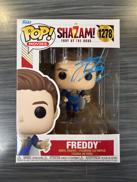Funko POP! Movies: Shazam! Fury Of The Gods - Freddy (Signed/ Jack Dylan Grazer/ Beckett) #1278
