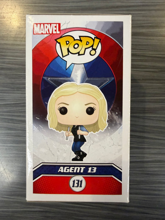 Funko POP! Marvel: Captain America Civil War - Agent 13 (Signed/ Emily Vancamp/ Beckett)(Damaged Box) #131