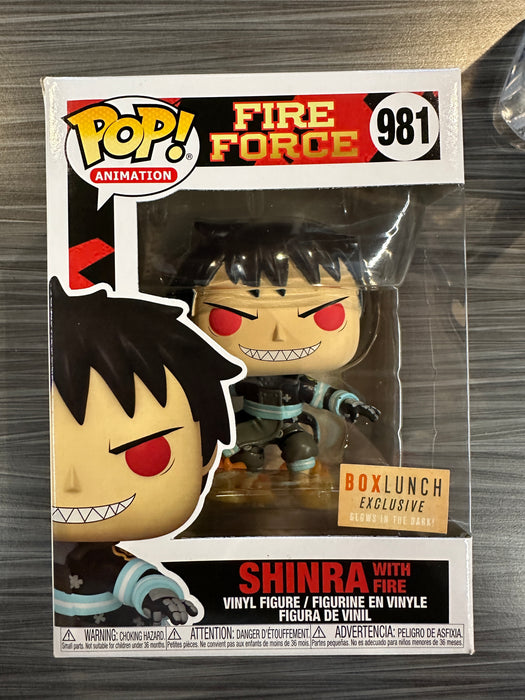 Funko POP! Animation: Fire Force - Shinra w/ Fire (GiTD)(BoxLunch)(Damaged Box)[C] #981