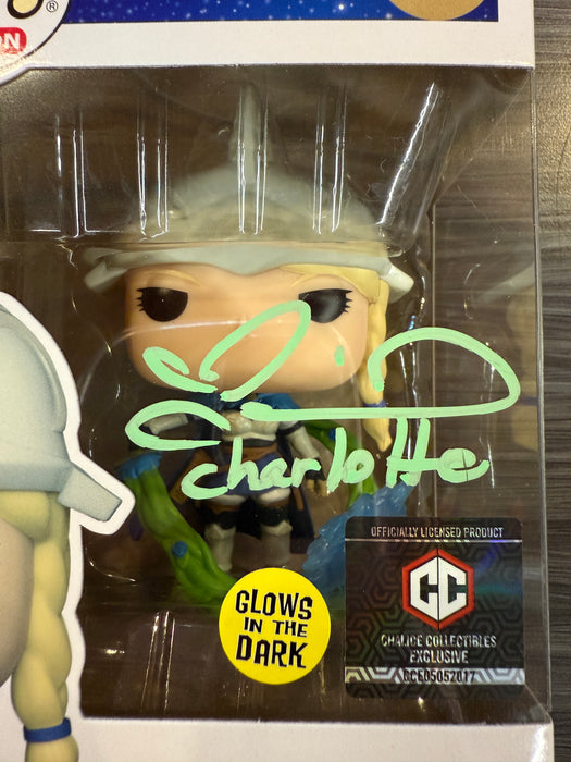 Funko POP! Animation: Black Clover - Charlotte (GiTD)(Chalice Exclusive)(Signed/Colleen Clinkenbeard/PSA)(Damaged Box) #1155