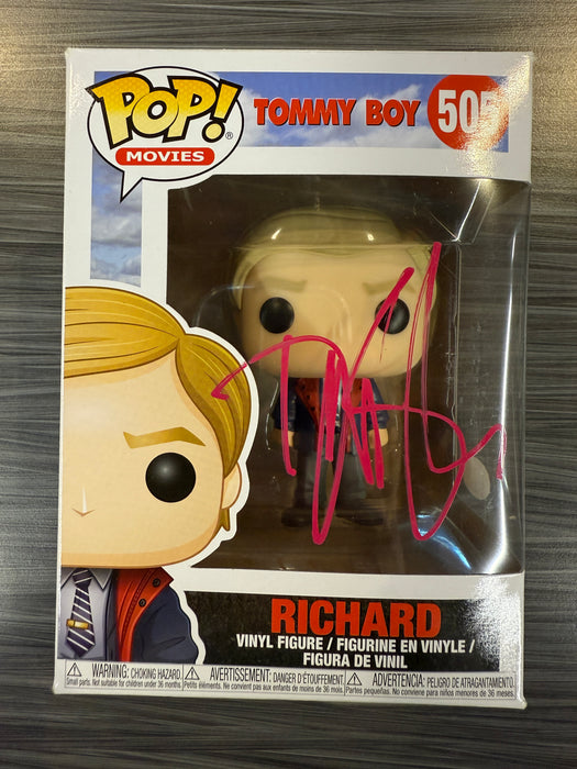 Funko POP! Movies: Tommy Boy - Richard (Signed/Davis Spade/JSA)(Damaged Box)#505