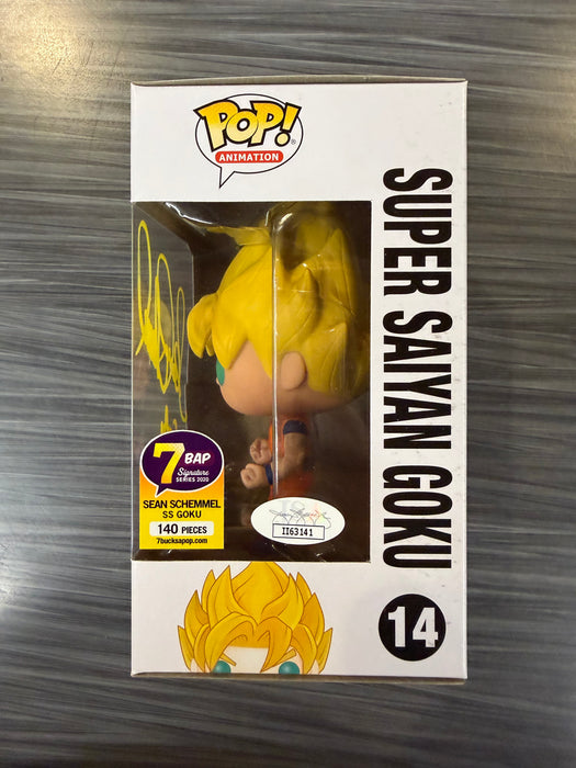 Funko POP! Animation: Dragon Ball Z - Super Saiyan Goku (Signed/Sean Schemmel/JSA)(Damaged Box) #14