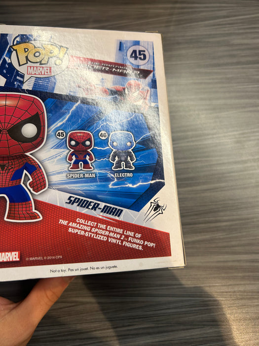 Funko POP! Marvel: The Amazing Spiderman 2 - Spider-Man (Signed/ Stan Lee/ Excelsior)(Damaged Box*) #45