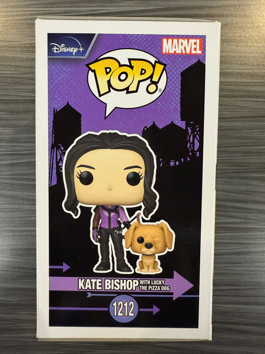 Funko POP! Marvel: Hawkeye - Kate Bishop with Lucky The Pizza Dog (Signed/Hailee Steinfeld/Beckett) #1212