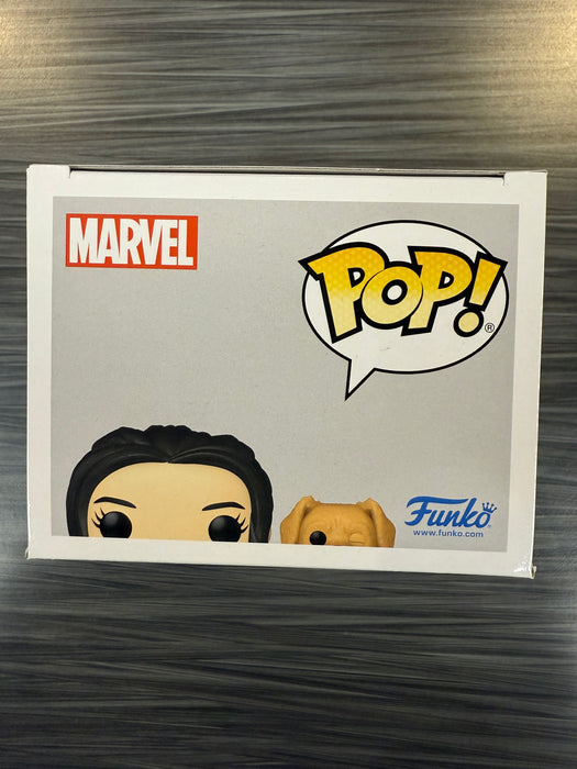 Funko POP! Marvel: Hawkeye - Kate Bishop with Lucky The Pizza Dog (Signed/Hailee Steinfeld/Beckett) #1212