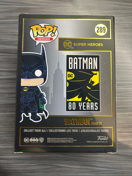Funko POP! Heroes: Batman [Forever][Batman 80 Years](Signed/ Christian Bale/ Beckett)(Damaged Box) #289