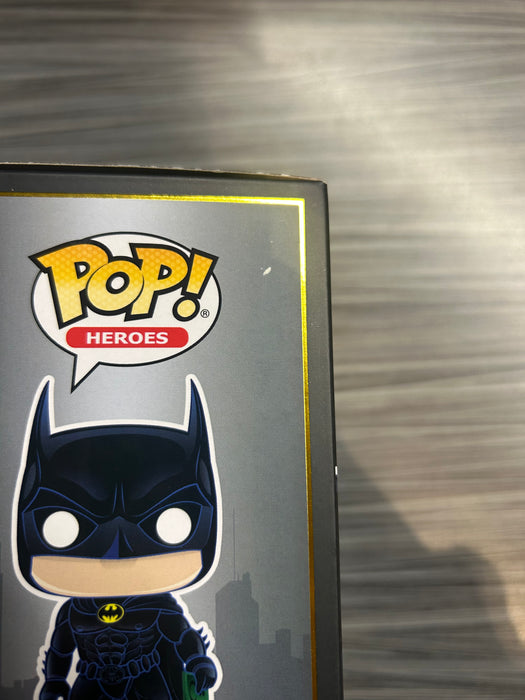 Funko POP! Heroes: Batman [Forever][Batman 80 Years](Signed/ Christian Bale/ Beckett)(Damaged Box) #289