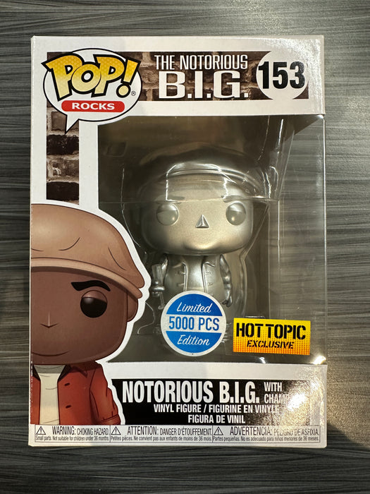 Funko POP! Rocks: The Notorious B.I.G. - Notorious B.I.G. w/ Champagne (Hot Topic)(5000 PCS)(Damaged Box) [A] #153
