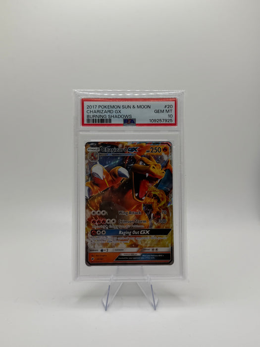 2017 POKEMON Sun & Moon Charizard Gx #20 Burning Shadows [Gem MT PSA 10]