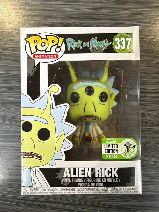 Funko POP! Animation: Rick And Morty - Alien Rick (2018 ECCC)(Damaged Box)[B] #337
