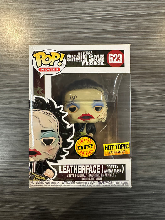 Funko POP! Movies: The Texas Chainsaw Massacre - Leatherface [Pretty Woman Mask](Hot Topic)(CHASE)(Damaged Box) #623