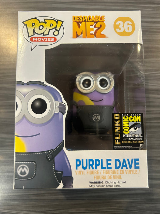 Funko POP! Movies: Despicable Me 2 - Purple Dave (2014 SDCC)(Damaged Box) #36