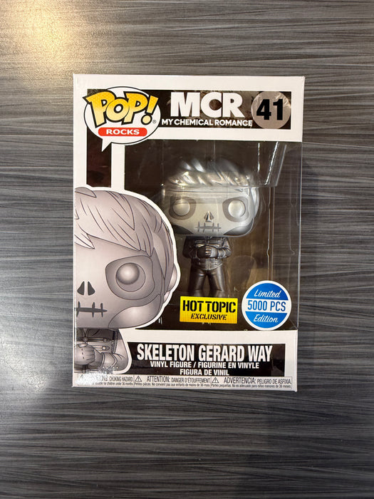 Funko POP! Rocks: MCR My Chemical Romance - Skeleton Gerard Way (Hot Topic)(5000 PCS)(Damaged Box) #41