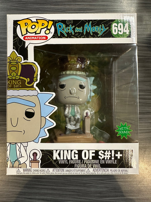 Funko POP! Animation: Rick And Morty - King of S#!+ [With Sound][6 Inch] (Damaged Box) [A] #694