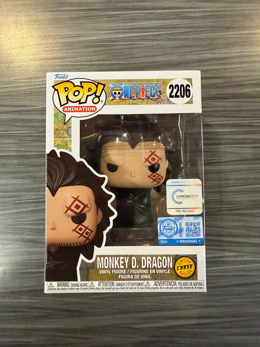 Funko POP! Animation: One Piece - Monkey. D. Dragon (Funko Sticker/Chronotoys Exclusive)(CHASE)(Damaged Box) #2206