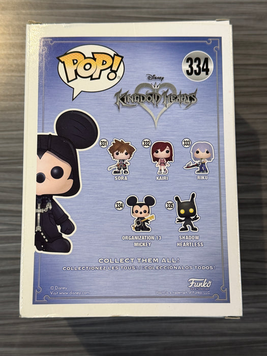 Funko POP! Kingdom Hearts: Organization 13 Mickey (BoxLunch)(Glow CHASE)(Damaged Box*) #334