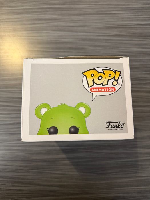 Funko POP! Animation: Care Bears - Good Luck Bear (Flocked Missing Sticker)(2018 ECCC)(Damaged Box) #355