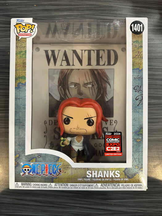 Funko POP! Animation: One Piece - Shanks [Wanted Poster] (2024 Chicago Comic Expo C2E2)(Damaged Box) #1401