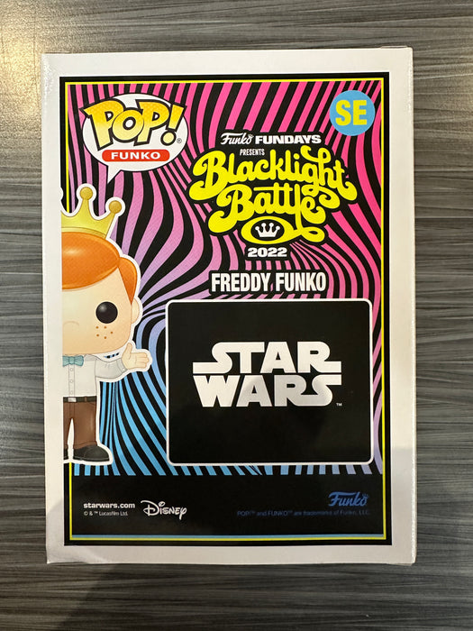 Funko POP! Funko: Freddy Funko As Han Solo (2022 Blacklight Battle)(3000 PCS)(Damaged Box)#SE