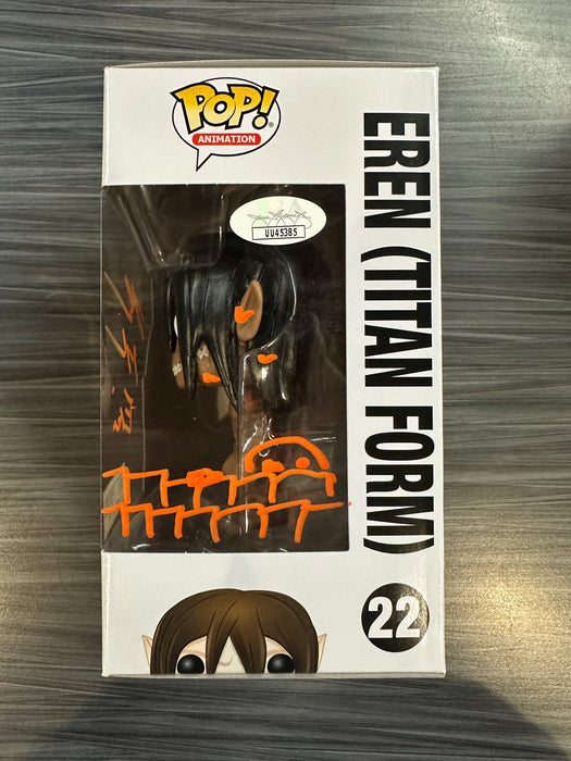 Funko POP! Animation: Attack On Titan - Eren [Titan Form][3 Languages] (Hot Topic)(Signed/Bryce Papenbrook/JSA) #22