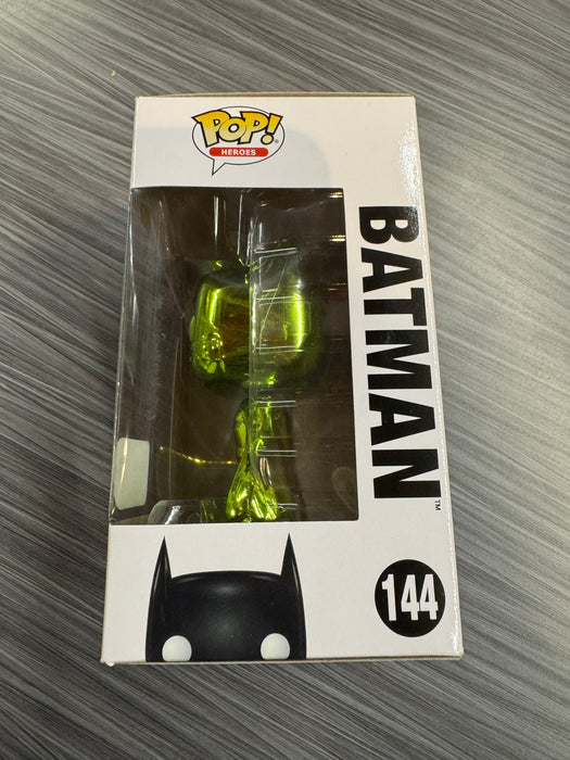Funko POP! Heroes: DC Super Heroes - Batman [Green] Chrome (2018 ECCC /1500 PCS)(Damaged Box) #144