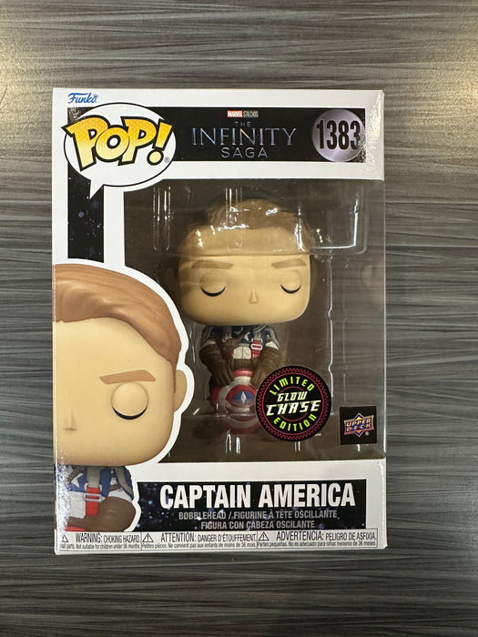 Funko POP! Marvel: The Infinity Saga - Captain America (GiTD)(CHASE)(Upper Deck)(Damaged Box) #1383