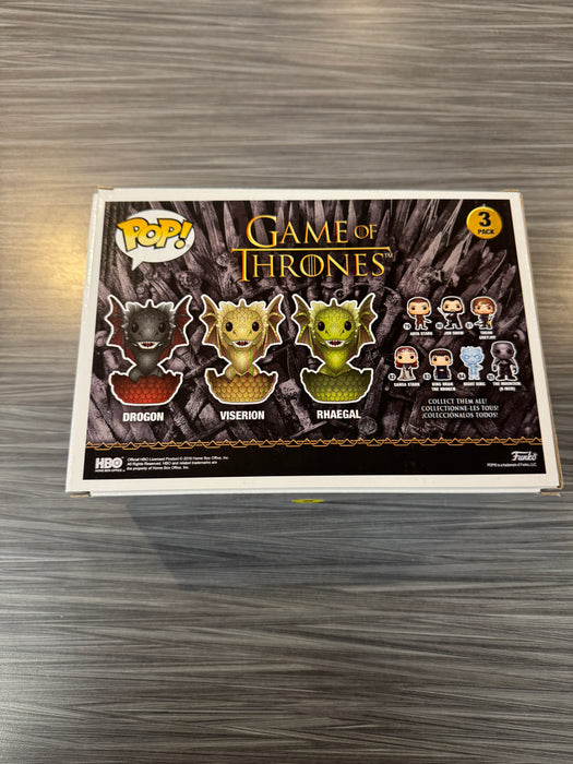 Funko POP! Game of Thrones: Drogon, Viserion, & Rhaegal (2020 ECCC)(Damaged Box) [3-Pack]