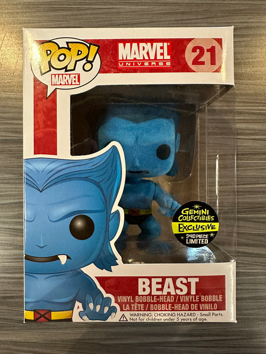 Funko POP! Marvel: Beast [Flocked](Gemini)(240 PCS) #21