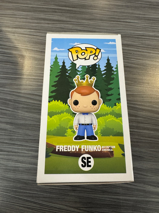 Funko POP! Camp Fundays: Freddy Funko As Captain America (Metallic)(2023 Camp Fundays)(250PCS)(Damaged Box) [B] #SE