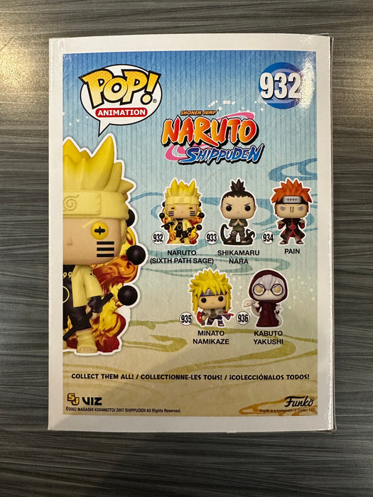 Funko POP! Animation: Naruto Shippuden - Naruto (Sixth Path Sage)(GiTD)(Specialty Series)(Signed/Maile Flanagan/JSA) [C] #932