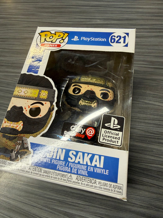 Funko POP! Games: Playstation - Jin Sakai [Bloody](GameStop)(Damaged Box*) #621