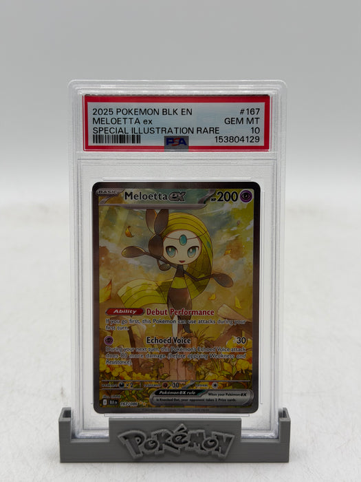 2025 POKEMON BLK EN Meloetta ex #167 Special Illustration Rare [GEM MT PSA 10]