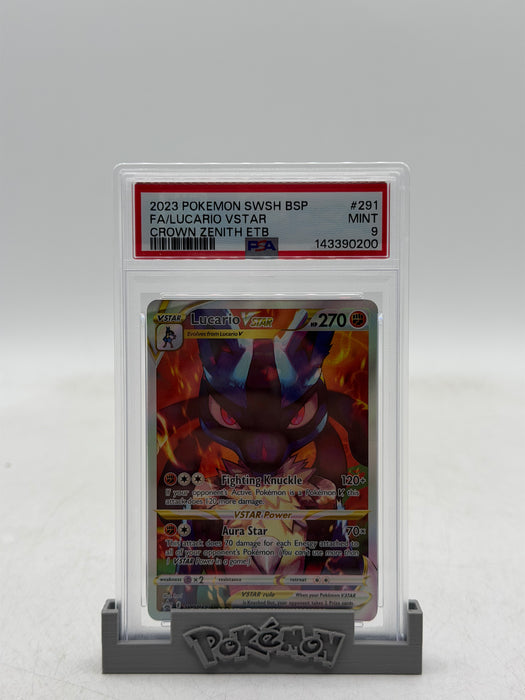 2023 POKEMON SWSH BSP Lucario VSTAR #291 Crown Zenith ETB [MINT PSA 9]