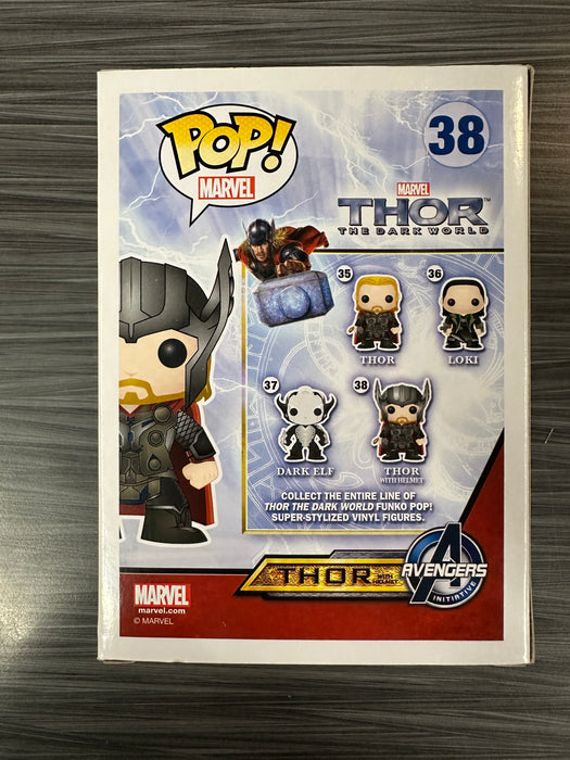 Funko POP! Marvel: Thor w/ Helmet [Missing Sticker] (Damaged Box) #38