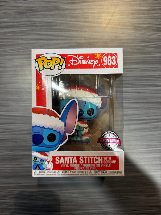 Funko POP! Disney: Santa Stitch with Scrump (Special Edition)(Damaged Box) #983