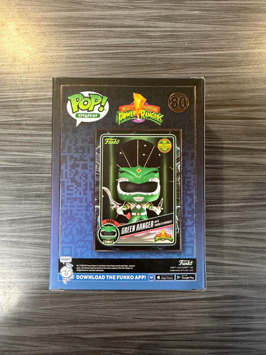Funko POP! Digital: Mighty Morphin Power Rangers - Green Ranger with Sword of Darkness (NFT Release 999 PCS)(Damaged Box) #80