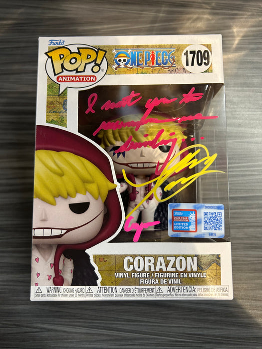 Funko POP! Animation: One Piece - Corazon (2024 Fall Convention)(Signed/Ray Chase/JSA)(Damaged Box) #1709